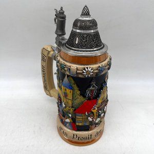 Vintage Milwaukee Germanfest Mader's #64 Signed King Beer Stein Germany